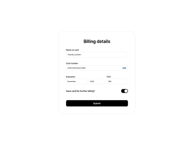 Billing details 3d animation billing blog branding button card cards clean design graphic design layout logo minimal motion graphics typography ui user experience user interface web agency