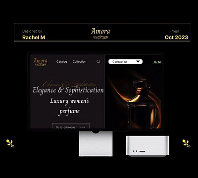 Landing page for a luxury women's perfume website. ui ui ux design webpage
