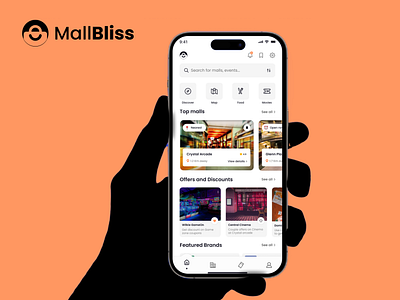 MallBliss - Mall exploration App UIUX Design app app design design exploration figma graphic design mall mallbliss mobile app mobile design ui ui design uiux ux ux design