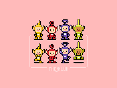 Pixel Art Characters - Teletubbies characters pixel art pixel artist pixelart retro games teletubbies the oluk theoluk video games