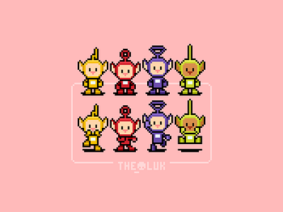 Pixel Art Characters - Teletubbies characters pixel art pixel artist pixelart retro games teletubbies the oluk theoluk video games