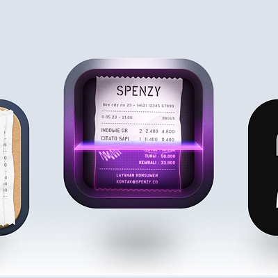 Expens App IOS Icon 3dicon appicon expensestracker icon iosapp logo receipt skeumorphic ui