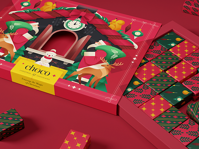 Christmas Chocolates Packaging Design branding chocolate christmas design design studio digital art digital illustration digital painting food branding graphic design illustration illustration art illustrations illustrator packaging packaging design santa sweets winter holidays