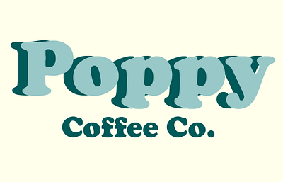 Poppy Coffee Co fully custom logo branding graphic design logo