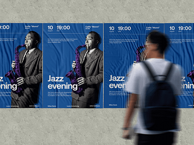 Poster for jazz evening branding design graphic design poster