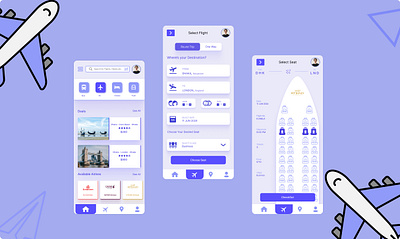 Simple Flight Booking UI booking designer flight graphic design ui