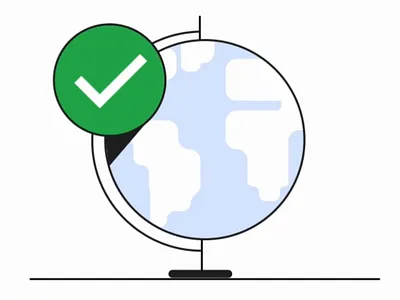 Confirmation animation 2d after effect animation confirmation design globe illustration lottiefiles motion motion graphics ui vector