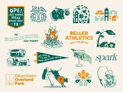 2023 Recap animal banner beer branding building bull cocktail fish flag frog hand illustration leaf lettering logo pennant plant recap type typography