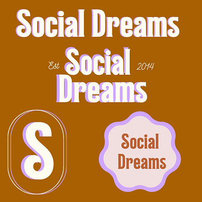 social dreams logo set mockup branding graphic design logo