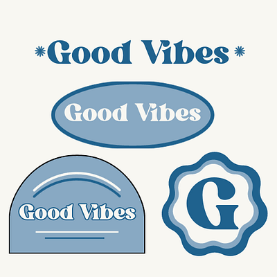 Good Vibes - Logo set mock up branding graphic design logo