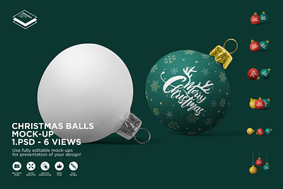 Christmas Balls Mock-ups accessories bauble baubles decoration mockup print printed product sublimate sublimation template