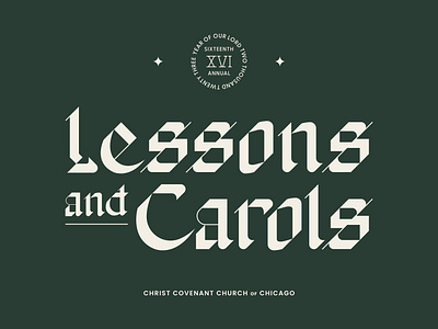Lessons and Carols Logo advent branding christmas custom design event graphic design green illustrator layout logo typography vector
