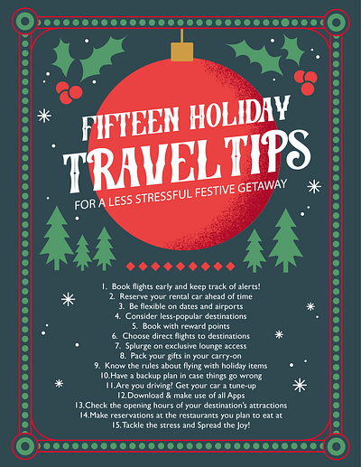 Holiday Travel Informational graphic christmas holidays informational social media