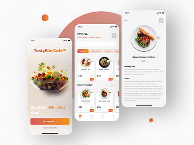 Restaurant Menu App. design figma homepage menu mobile app design mockup onboarding product design restaurant showcase ui uiux view xddailychallenge