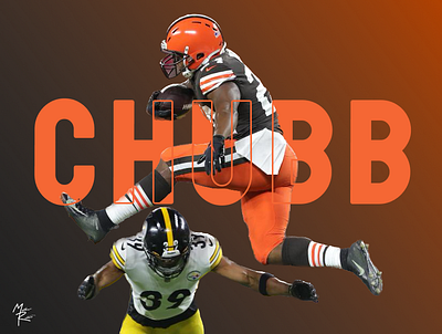 Nick Chubb graphic design