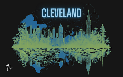Cleveland Poster(Dark) graphic design