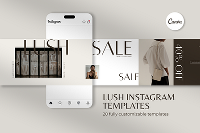 LUSH - CANVA Instagram Template advertising agency branding canva canva template design graphic design instagram template social media ui