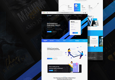 Book Publishing Landing Page amazon author book publish ui