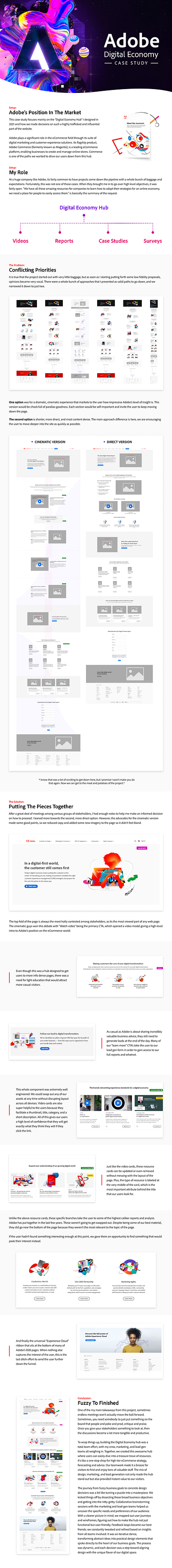Adobe's Digital Economy b2b branding case study design graphic design typography ui ux web design webdesign