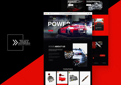 Car Modification Landing Page car graphic design landingpage modification ui