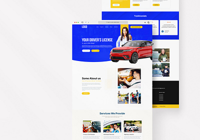 Driving License Landing Page