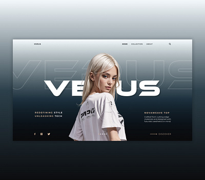 Verus Fashion | Web UI Landing Page Design clothing fashion landing landing page landing page design techwear ui ui design user interface web web design website