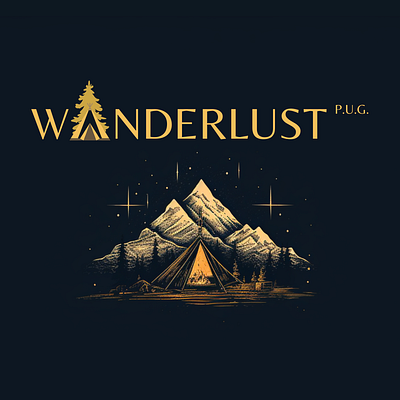 Wanderlust Logo branding graphic design logo