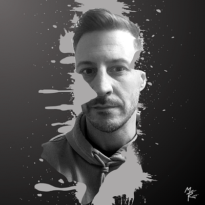 Grayscale Portrait graphic design