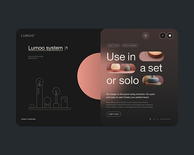 Lumoo e-commerce design 3d 3d design art blender design digital figma graphic design interface lightning product design ui ui trends ux web design website design