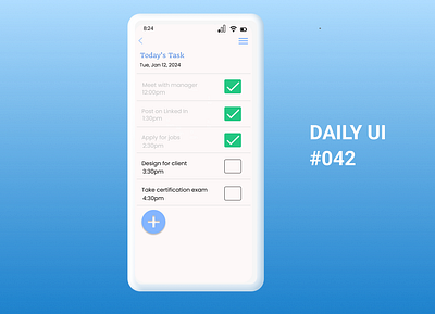 Daily UI #042 - To Do List app design ui ux