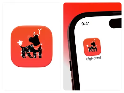 holiday season app icon for GigHound 🦌🎄 app app icon app icons brand branding christmas holidays icon illustration logo mobile app reindeer