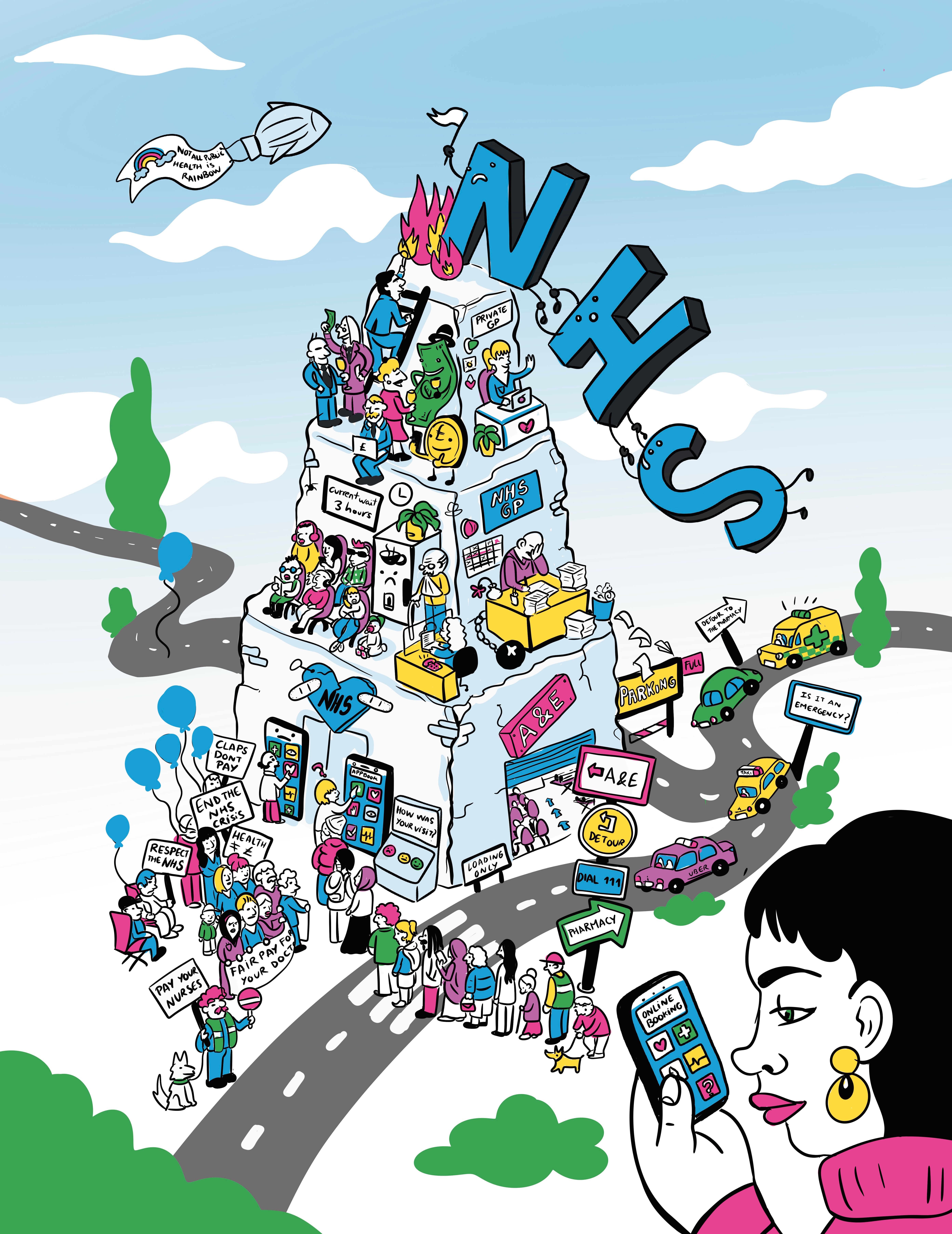 Health Editorial Illustration x Red Pepper Mag editorial editorial nhs health health crisis health editorial health illustration illustration nhs nhs crisis nhs illustration