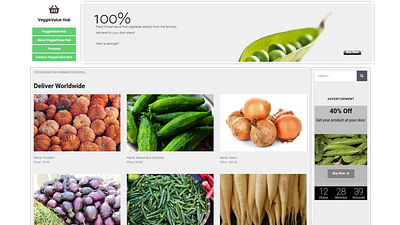 VeggieValue Hub e commerce web design wordpress