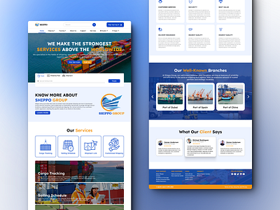 Shipping Landing Page branding design illustration logo typography ui ux