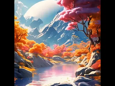 A 3D Hologram Landscape 3d animation motion graphics ui