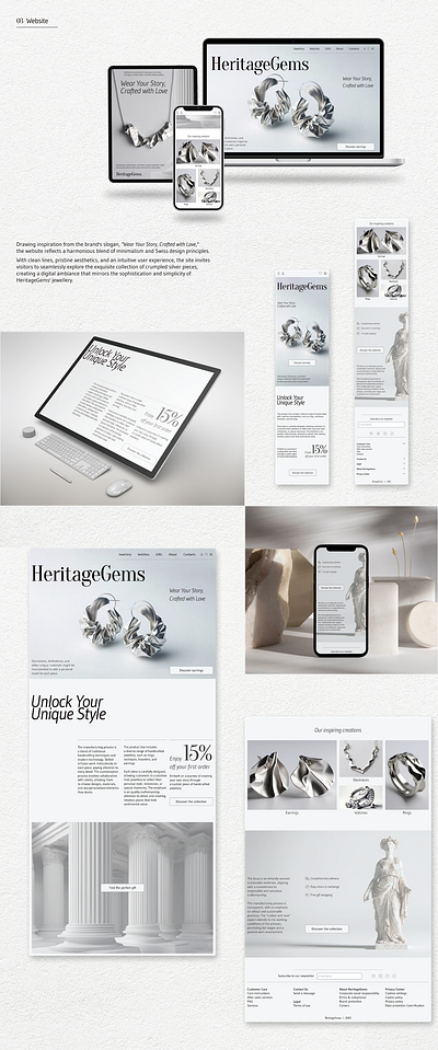 Website concept for Jewellery brand app branding design graphic design illustration landing ui ux web