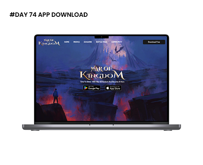 DAY 74 APP DOWNLOAD animation app download branding challenge dailyui design graphic design illustration logo ui uiux
