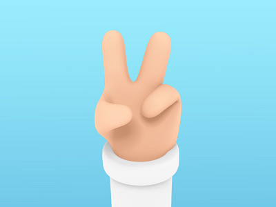 3D Hand Peace 3d business character corporate design graphic design hand peace