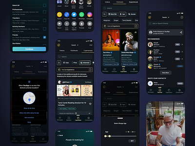 YouApp - Social Media add friends aged app design dribbble illustration indonesia location mobile social media streaming tiktok typography ui videos sharing youapp