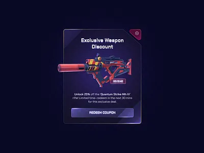 #061 DailyUI • Redeem Coupon 061 code countdown coupon daily daily061 dailyui discount game gameui gui redeem redeemcode