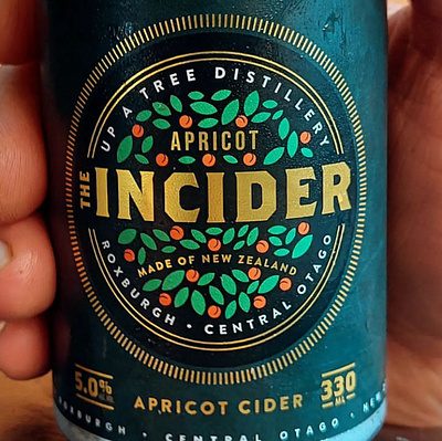 An Incide Job beverage branding cider drink label labelling logo packaging