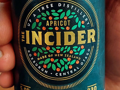 An Incide Job beverage branding cider drink label labelling logo packaging