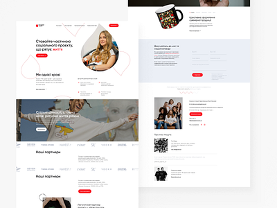 We Are The Same Blood- Landing Page black clean corporate gray grid humanitarianaid landing minimal modern red responsive rhytmic social ui