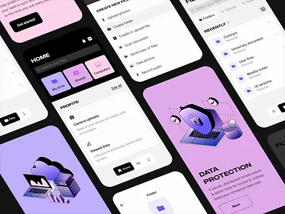 Skyfend app design ai illustration generator free android design app cloud design figma illustration ios mobile protection sequrity ui ui ux design company ux