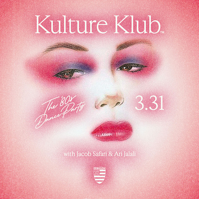 Kulture Klub - The '80s Dance Party flyer graphic design illustration