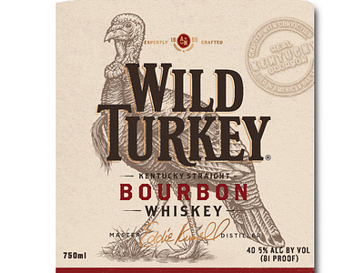Wild Turkey Bourbon 101 illustrated by Steven Noble animal artwork design engraving etching illustration ink line art scratchboard steven noble turkey wild turkey bourbon woodcut