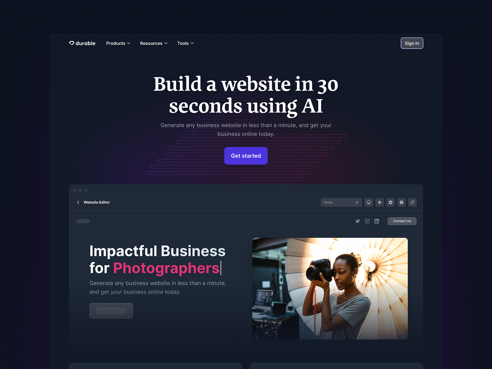 Durable - Website builder landing page by Andre Saad on Dribbble