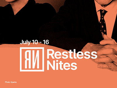 Restless Nites weekly shows template branding graphic design