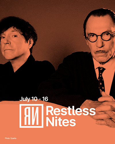 Restless Nites weekly shows template branding graphic design
