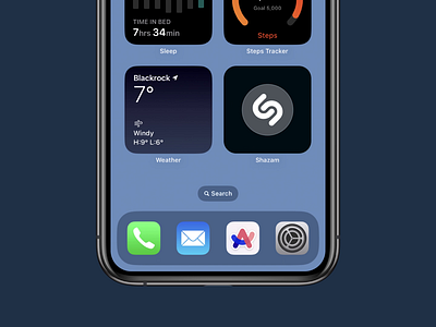 Shazam widget concept activity apple background dashboard drake ios iphone listen music shazam sound spotify widget